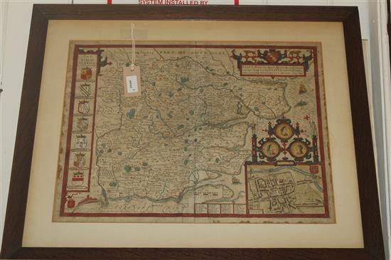 Framed map of Essex